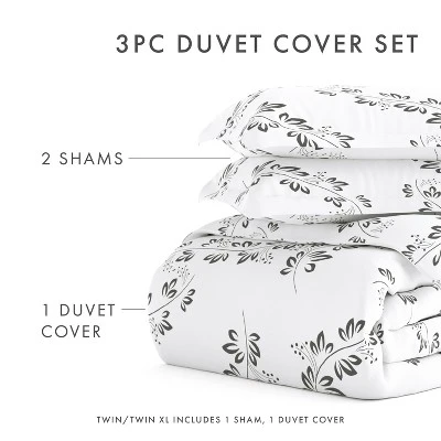 Quatrefoil & Farmhouse Vine Prints Duvet Cover Set, Ultra Soft, Easy Care - Becky Cameron (3 Piece Set) 5 Quatrefoil & Farmhouse Vine Prints Duvet Cover Set, Ultra Soft, Easy Care - Becky Cameron (3 Piece Set) - Image 5