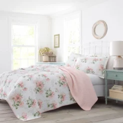 Honeysuckle Reversible Quilt Set Pink - Laura Ashley 7 Honeysuckle Reversible Quilt Set Pink - Laura Ashley -Bedding Discount Store GUEST f0734324 7869 460f 9c9b 9f0bd2d7f21f