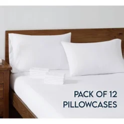 Truly Soft King 12pc Hospitality Pack Plain Weave Microfiber Pillowcase White -Bedding Discount Store GUEST f3c47e03 b76f 4f8b 80df c87bf278b26b