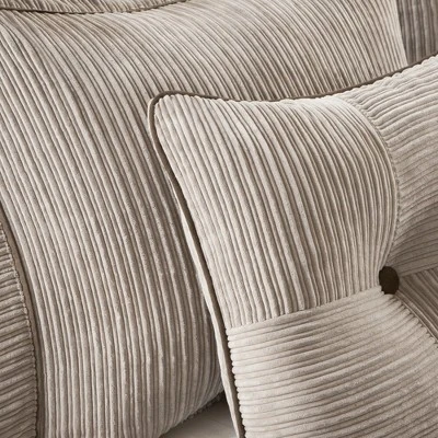 Caldwell Corduroy Comforter Set - Taupe 5 Caldwell Corduroy Comforter Set - Taupe - Image 5