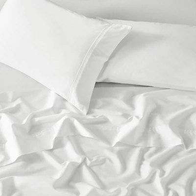 White Sateen Full 4pc Sheet Set - Levtex Home 2 White Sateen Full 4pc Sheet Set - Levtex Home - Image 2