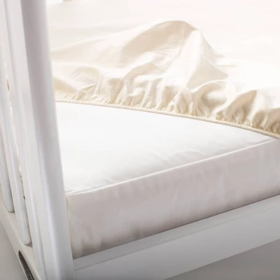 Naturepedic Organic Cotton Mattress Protector For Crib 4 Naturepedic Organic Cotton Mattress Protector For Crib - Image 4