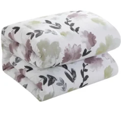 Everly Green Reversible Watercolor Floral Print Duvet Cover Set Multicolor By Chic Home -Bedding Discount Store GUEST f8701d67 319f 41de a605 8a00ce3bd6ce