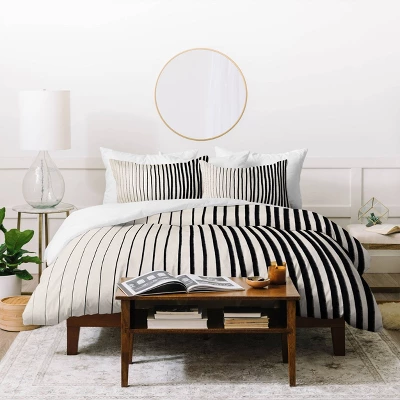 Alisa Galitsyna Vertical Lines Duvet Set Black - Deny Designs 3 Alisa Galitsyna Vertical Lines Duvet Set Black - Deny Designs - Image 3