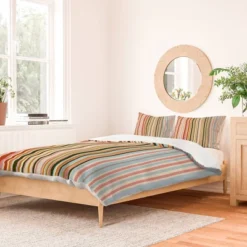 Magical Stripes Cotton Duvet & Sham Set - Deny Designs