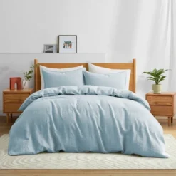 Peace Nest Linen Duvet Cover And Pillow Sham Set