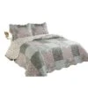 J&V TEXTILES King Reversible Printed Quilt Set Bed Blankets