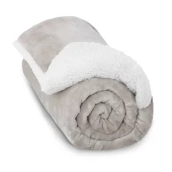 48" X 72" 15lbs Weighted Blanket With Reversible Sherpa Cover Taupe/Ivory - DreamLab -Bedding Discount Store GUEST fa214bfd f021 4363 a0df 391eda409c0c