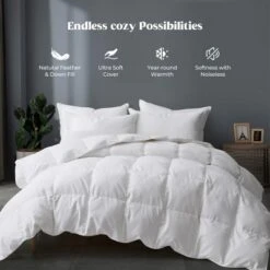 Peace Nest White Goose Down Feather Comforter Duvet Insert 13 Peace Nest White Goose Down Feather Comforter Duvet Insert -Bedding Discount Store GUEST fa475960 25ca 4916 94dd f9ad75bedc7e
