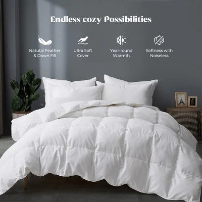 Peace Nest White Goose Down Feather Comforter Duvet Insert 7 Peace Nest White Goose Down Feather Comforter Duvet Insert - Image 7
