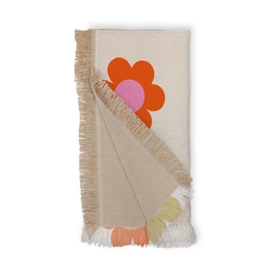 Daily Regina Designs Retro Floral Colorful Print Woven Throw Blanket - Deny Designs 3 Daily Regina Designs Retro Floral Colorful Print Woven Throw Blanket - Deny Designs - Image 3