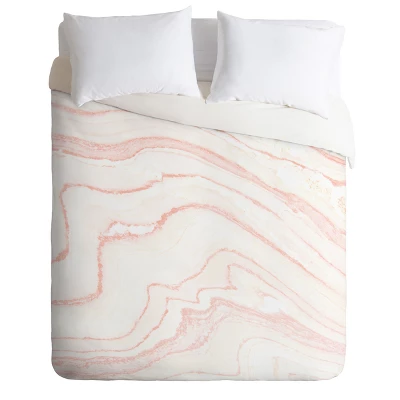 Deny Designs Rebecca Allen Blush Marble Duvet Cover Pink 4 Deny Designs Rebecca Allen Blush Marble Duvet Cover Pink - Image 4