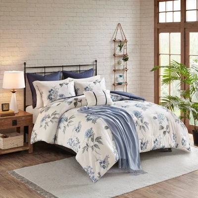 Benita 7pc Printed Seersucker Comforter Set Blue 17 Benita 7pc Printed Seersucker Comforter Set Blue - Image 17