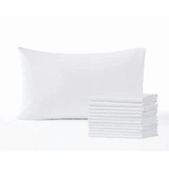 Truly Soft King 12pc Hospitality Pack Plain Weave Microfiber Pillowcase White