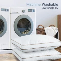 Peace Nest Natural Goose Feather And Down Sleeping 100% Cotton Pillow Cover Downproof Gusseted 2 Count -Bedding Discount Store GUEST fd815854 769a 498a 84a3 e20988129a78