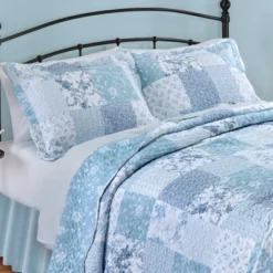 Collections Etc Kinsley Charming Floral Patchwork Pillow Sham