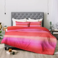 Amy Sia Ombre Watercolor Comforter Set Pink - Deny Designs
