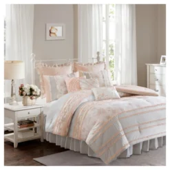 Desiree Cotton Percale Comforter Bedding Set With Euro And Bedskirt Blush - Madison Park -Bedding Discount Store GUEST fff7fc88 062c 4ee9 998b 290fd4b11813